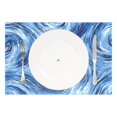 thumbnail image 2 of Ryvnso Placemats Set of 4 Swirls Tie-dye Blue Dining Mats Heat-Resistant Non-Slip Washable Table Mat, 2 of 8