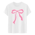 thumbnail image 4 of YDLCAFD Custom T Shirts Front and Back Women's Stylish Printed Crew Neck T Shirt, 4 of 4