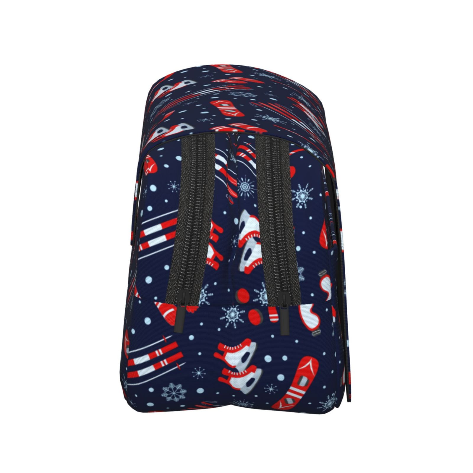 Rateoe Winter Sports Fun Pattern Pattern Double Clamshell Pen Case, Storage Organizer with Two Zipper Compartments– Holds Up to 50 Pencils & Pens