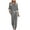 Grey, variant on jsaierl Sweatsuits for Women Set 2 Piece Casual Crew Neck Sweatshirt and Drawtring Sweatpant Sets Color Block Tracksuit Lounge Outfit