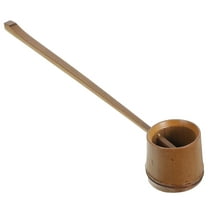 CRAFTHROU Bamboo Ladle Brown for Teahouse Use Pouring Wine 1Set 9.4x1.8x1.6in
