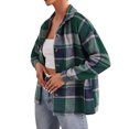 thumbnail image 3 of Vedolay Women Tops Long Sleeve Tunic Long Sleeve Button Down Blazer Jacket Coat Outwear with Pockets Green,L, 3 of 5