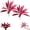 2pcs, variant on Large Realistic Artificial Boston Fern & Dragon's Blood Tree Plants with 12 Leaves Vibrant Pink & Purple Faux Foliage, UV Resistant Artificial Ferns for Home Garden