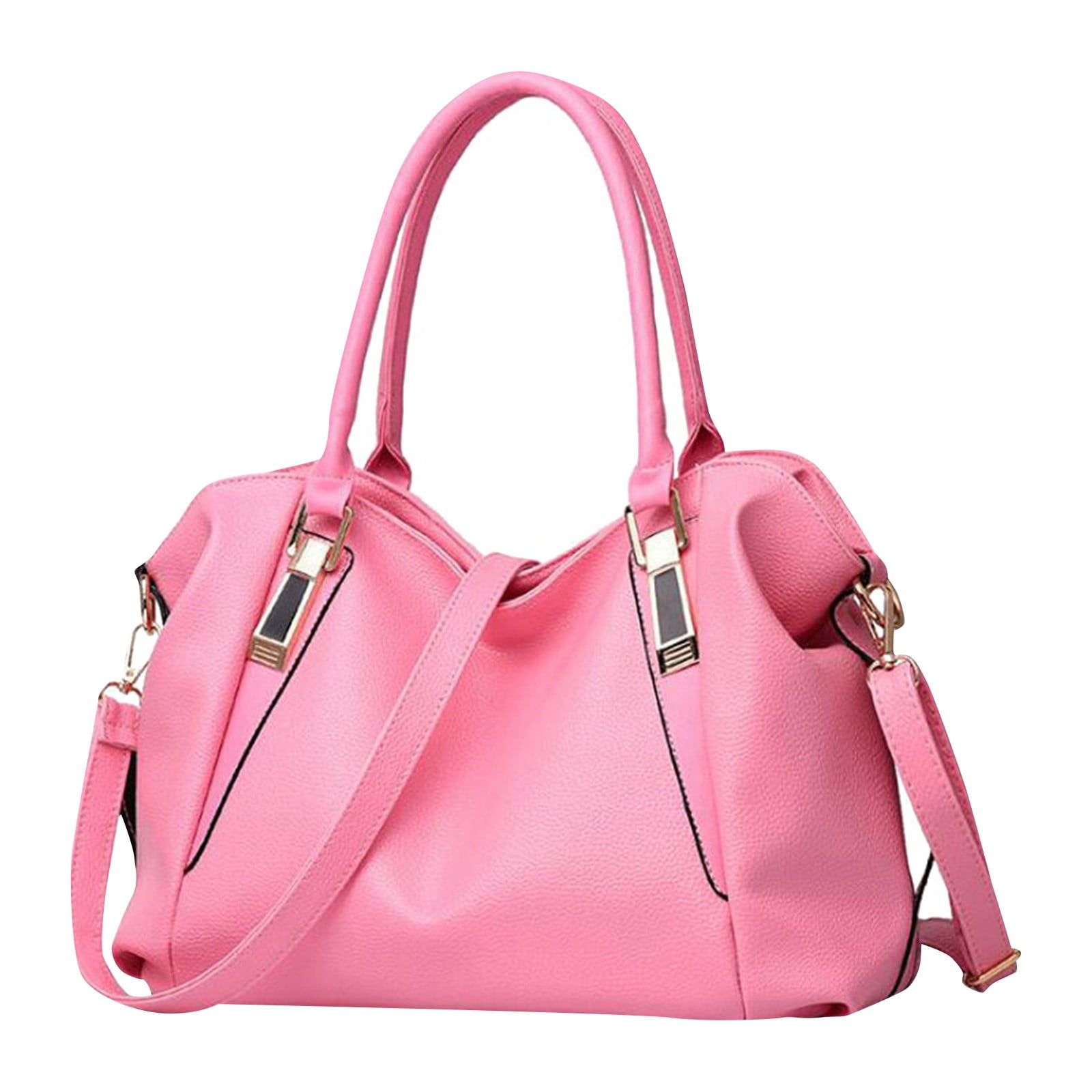 LQCrafK Crossbody Bags for Women Fashion Soft Leather Large Capacity Bag One Shoulder Bag Handbag Pink