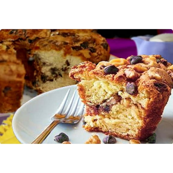 Traditional Chocolate Chips & Walnut Coffee Cake Gift - 3.1 LB|Moist & Delicious Gift cake|12 Slices