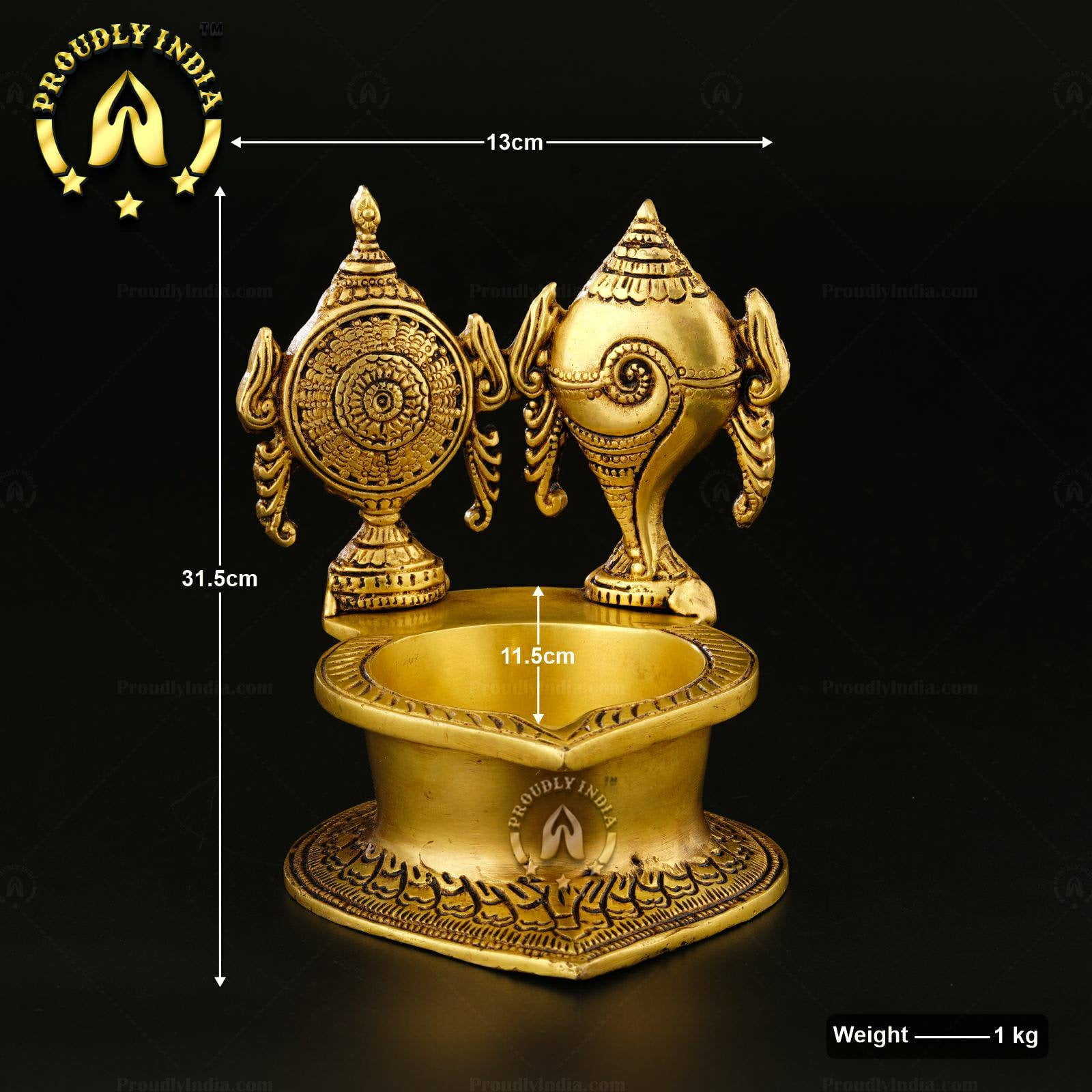Proudlyindia Brass Vilakku, Kuthu Vilakku, Brass Diya, Aarti Oil Lamp, Vilakku, Diwali Decoration, South Indian Lamp, Appam Deepam , Indian Handicraft Kerala Deepam, Buy Online