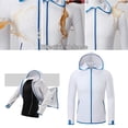 thumbnail image 3 of Ropa De Pesca Manga Larga Transpirable Ciclismo Camping Ropa Anti-UV M Blanco Sunnimix Camisas de pesca impermeables, 3 of 8