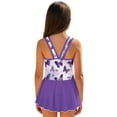 thumbnail image 2 of COEQINE Girls Bathing Suit One Piece with Full Coverage Skirt & Built-in Panty, Scoop Neck Tankini Style Cute Swimsuit, for Active Girls 3-4 Years, Purple Butterfly, 2 of 8