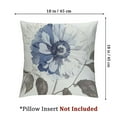 thumbnail image 4 of In Cloud - Floral Pillow Cases, Fabric, Vintage Flower Shabby Chic Farmhouse Botanical, Set of 2 Pillowcases Pillow Covers, Gray Beige, European Size, 4 of 7