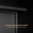 thumbnail image 4 of Metal Printer Stand with Storage Mobile File Cabinet on Wheels with Doors and Adjustable Shelf Rolling Printer Table Cart for Home Office Small Spaces Under Desk Printer Cabinet (Black), 4 of 6