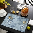 thumbnail image 3 of Navy Blue Starfish Placemats Set of 4, Coastal Ocean Summer Sea Nautical Placemats for Dining Table, Place Mats for Kitchen Tabletop, Waterproof Wipeable Dining Table Mats Set, 3 of 9