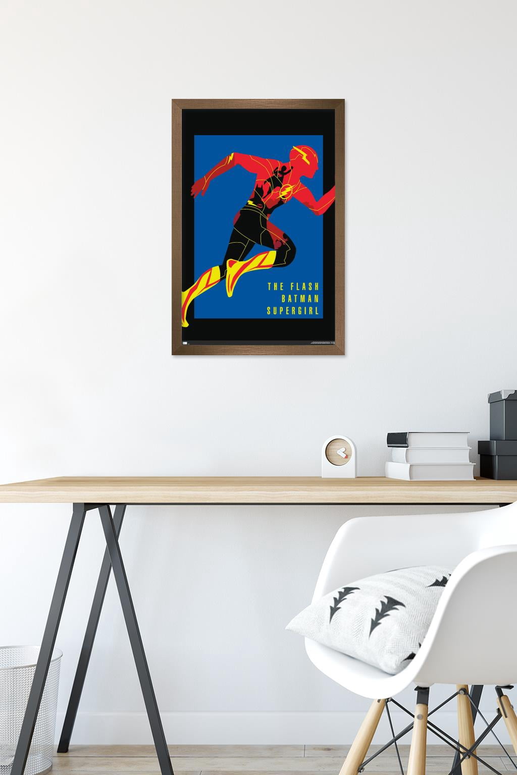 DC Comics Movie The Flash - Heroes Wall Poster, 14.725" x 22.375" Framed