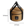 thumbnail image 3 of Bolsa de almacenamiento para acampar de gran capacidad, bolsa de transporte de carga de 7 kg, contenedor de vajilla duradero para exteriores para , Caqui Medio, 3 of 8