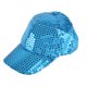 thumbnail image 1 of Gorra unisex de color sólido, versátil, con protección solar y parasol, de malla, deportiva, con lentejuelas, ajustable, de béisbol, de algodón., 1 of 2