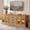 Natural, variant on Lacoo 63'' Vintage-Style TV Stand for TVs Up to 70'' with LED Lights and Outlets, Entertainment Center with Storage Cabinets and Drawers for Living Room, Dark Walnut