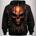 thumbnail image 2 of Hpapadks Hoodie for Men Halloween Vintage Gothic Skeleton Print Hoodies Pullover with Front Pocket Drop Shoulder Sweatshirts for Men, 2 of 4