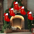 thumbnail image 5 of Kbndieu Red Christmas Stockings with Initials, Super Soft White Plush Cuff Classic Monogrammed Knitted Christmas Stockings for Christmas Party Fireplace Family Hanging Stocking Decorations T, 5 of 5