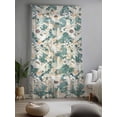 thumbnail image 2 of Sheer Curtains 108 Inches Long, Spring Flowers Semi Sheer Curtains Light Filtering Window Treatment, Vintage Chic Botanical Florals Birds Privacy Voile Drapes for Living Room Bedroom 52x108 Inch, 2 of 7