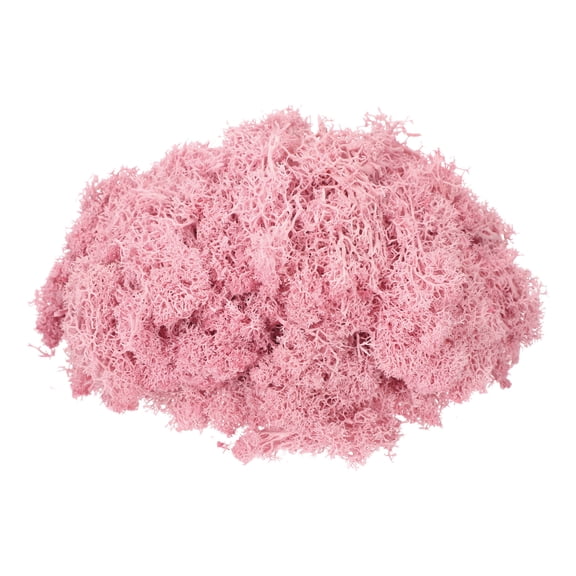 Uxcell 4.6oz Preserved Reindeer Moss Pink Decorative Artificial Fake Moss