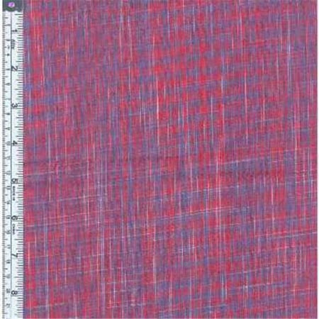 Textile Creations KL-022 Kolkata Fabric, Vertical Ikat Red, Blue, 15 yd.