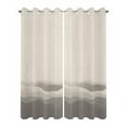 thumbnail image 2 of nqOlkjepod Outdoor Curtains for Patio Waterproof, Grey Beige Ombre Outdoor Privacy Panels Grommet, Minimalist Ocean Waves Linen Blackout Outside Curtains for Porch/Cabana/Pergola 54"x84", 2 Panels, 2 of 8