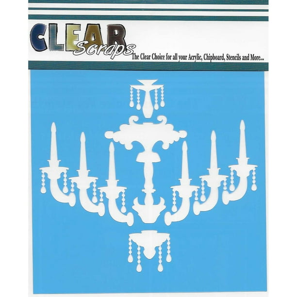 Clear Scraps Stencils 6"X6"-Chandelier