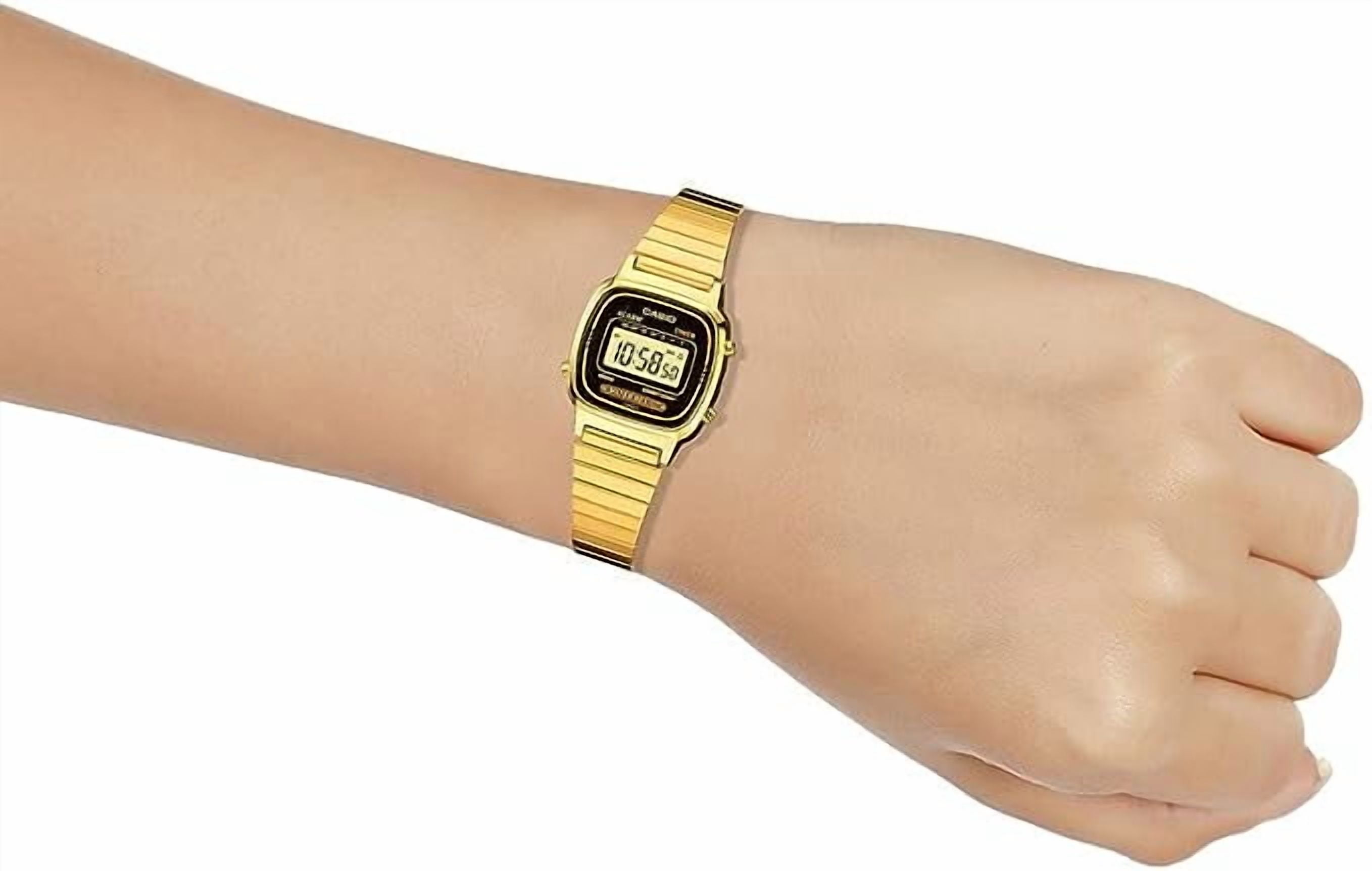 Casio Ladies Stainless Steel Gold Digital Watch LA670WGA-1CR