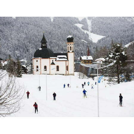 Cross Country Skiing, Seefeld Ski Resort, the Tyrol, Austria, Europe Print Wall Art By Christian