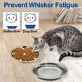 thumbnail image 4 of Tazones de acero inoxidable para comida de gatos kathson Alivio para Bigotes 8 pzas, 4 of 7