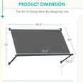 thumbnail image 3 of AECOJOY 80"x40" Manual Retractable Patio Awning in Dark Grey, 3 of 7