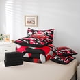 thumbnail image 4 of Erosebridal Literie Gamepads Rouges Taille Grand, Ensembles de Couette Camouflage Abstrait avec Draps, Ensembles de Literie Jeu Vidéo Taille Grand, Décoration de Chambre de Gamer Respirante, Réversible, 7 Pcs, 4 of 6