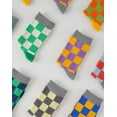 thumbnail image 5 of INNERSY Kids Boys Girls Cotton Socks Colorful Crew Socks for Teens 5 Pairs(L,Checkered Patterns A), 5 of 7
