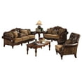 thumbnail image 6 of ACME Dreena Rolled Arm Upholstered Chair with 1 Pillow in Brown Faux Leather, 6 of 9