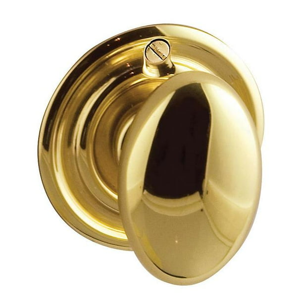 Baldwin 6756030 Interior & Entrance Thumb Turn Lock with Backplate for Door, Polished Brass
