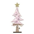 thumbnail image 2 of Decoración de mesa de árbol de Navidad pequeño de madera con adornos de campana 22cm Navidad Rosado Yuyangstore árbol de escritorio, 2 of 8