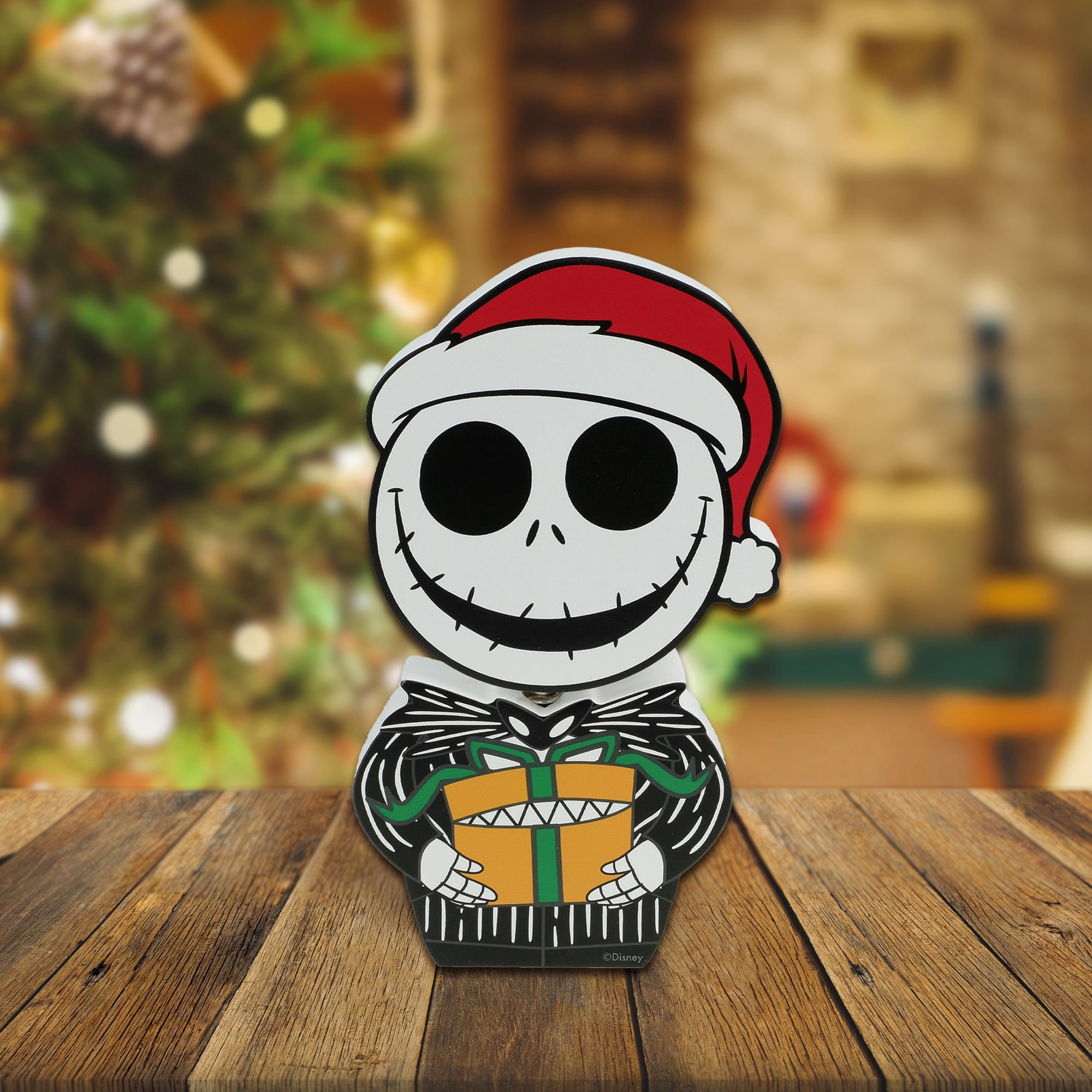 The Nightmare Before Christmas Chunky Wood Bobble Head – Jack Skellington Santa