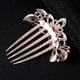 thumbnail image 2 of Flower Bride Hair Comb Delicate Headwear Headdress Wedding Dress Accessories Party Hair Ornament for Female Women (Purple), 2 of 4
