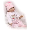 thumbnail image 2 of Muñeca Bebé Realista Reborn Minidiva Vinilo Suave Cuerpo Completo 22pulg con Accesorios Niña Rosa Minidiva SG_B07B3SY384_US, 2 of 2