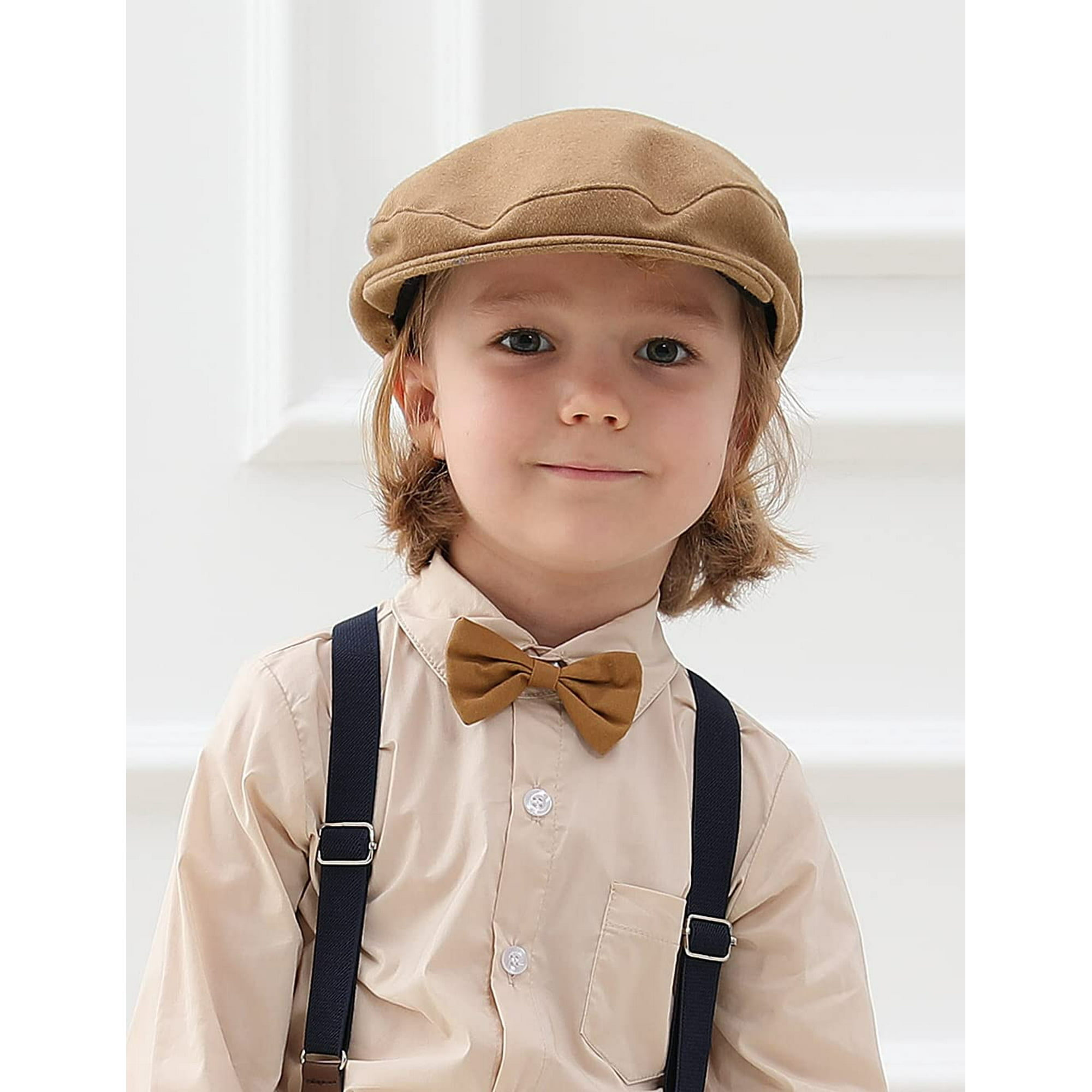 Baby boy newsboy hat and suspenders hotsell