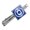Silver, variant on Green Lantern Blackest Night Indigo Lantern Logo Square Tie Bar Clip Clasp Tack- Silver or Gold