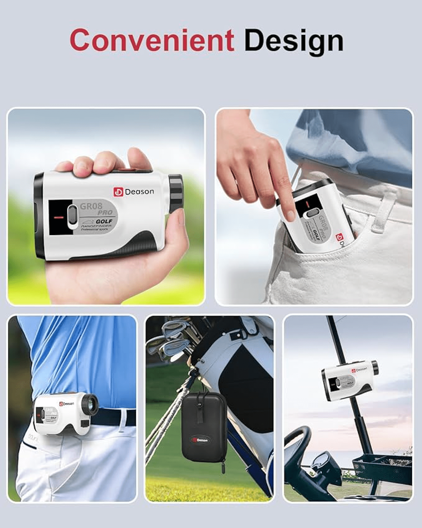 Deason Golf Rangefinder with Slope,7X Magnification Laser Rangefinder, Rechargeable Range Finders Golfing with Flag Lock Vibration