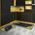 thumbnail image 2 of Sunflower Kitchen Rugs Set 2 Pieces Non Skid Black Kitchen Floor Rug and Mat Washable Kitchen Runner Rug Standing Area Mat for Fall Indoor Farmhouse Decor 17"x47"+17"x30", 2 of 6