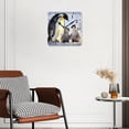 thumbnail image 3 of 10 Inch Wall Clock Battery Operated Silent Clock Decorative for Office, Kitchen, Outdoor, Living RoomWinter Snow Penguin Bird Multicolor, 3 of 4