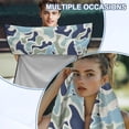 thumbnail image 5 of KUIFORTI Camo Blue Car Front Seat Covers Lightweight Versatile Car Sweat Towel Seat Cover with Storage Bag Easy Installation for Yoga,Gym,Workout,Sports,Running,Camping and Beach, 5 of 7