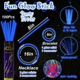 thumbnail image 2 of Glow Sticks Xiawalangzhuo, 8 pulgadas, paquete de 100 recuerdos azules para fiestas, 2 of 7