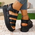 thumbnail image 5 of Vibrex Platforms Sandals Women Strappy Wedges with Comfortable Soft Insole Non Slip Sandals for Women Footwear Women's Summer Open Toe Casual Sandals, 5 of 9