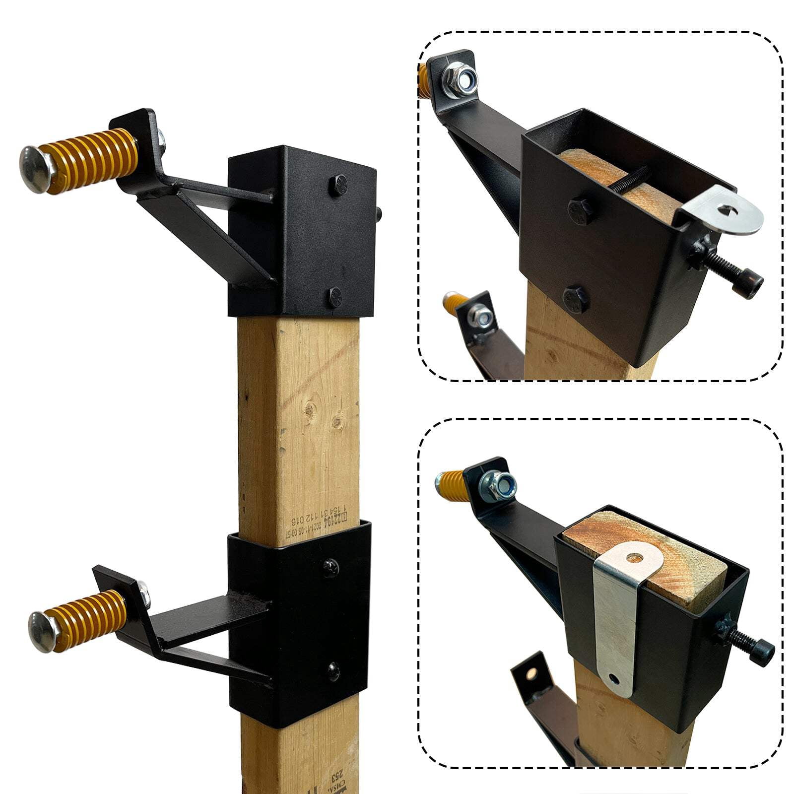 ATFLBOX 2x4 AR500 Steel Gong Target Hanger, Target Mount Bracket For IDPA/IPSC Torso Silhouette Metal Targets - 1 Pack