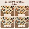 thumbnail image 7 of Design&I 8'x10' Washable Area Rug Sleek Flatweave Pet Friendly Record Vinyl Retro Music Abstract Turntable Motif Cd Disc Shape for King Size Bedroom, Under Bed, 7 of 7