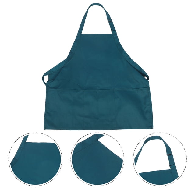 BESTYASH Delantal Ajustable Para Cocina Color Verde Oscuro Con Tirante Ergonómico Y Bolsillo Funcional