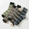 thumbnail image 2 of Chaussettes Tube Femmes, Mode Décontractée Vintage Imprimé Patchwork Mi-Tube Bas, Lot de 5 Chaussettes pour Hommes, 2 of 3